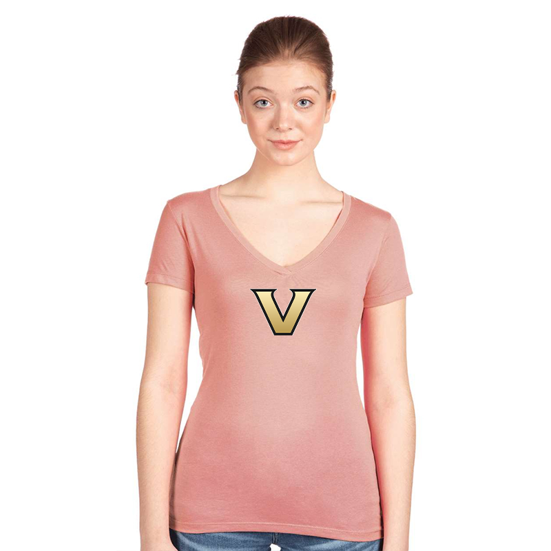 Women's  Vanderbilt Commodores  Next Level V-Neck T-Shirt